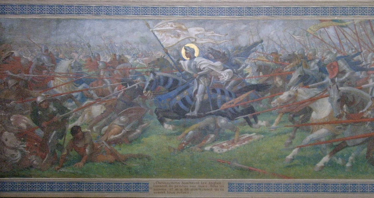 Vita di Giovanna d'Arco - Pittura murale all'interno della basilica Bois Chenu a Domrémy, la, Pucelle 3